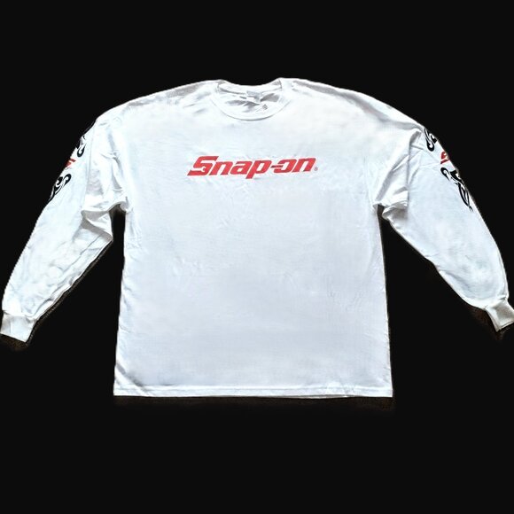 Snap-on Tools White Long Sleeve Hanes T-Shirt ~ Sleeve Graphics ~ Adult 2XL, NEW - Picture 4 of 12
